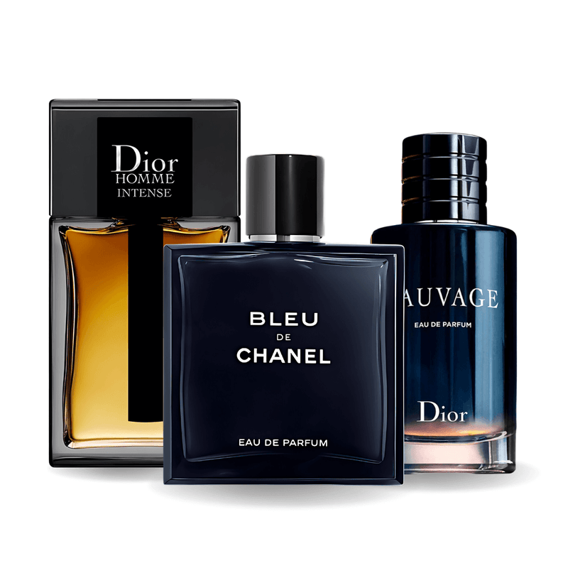 Промо комплект с 3 парфюма  | Sauvage Dior, Bleu de Chanel, Dior Homme Intense 100ml
