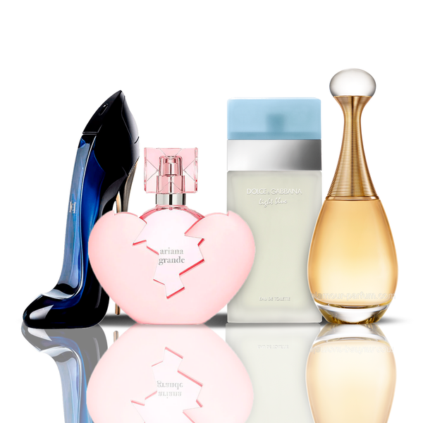 Промо комплект с 4 парфюма | Thank U Next + Light Blue + Good Girl + J'adore 100ML